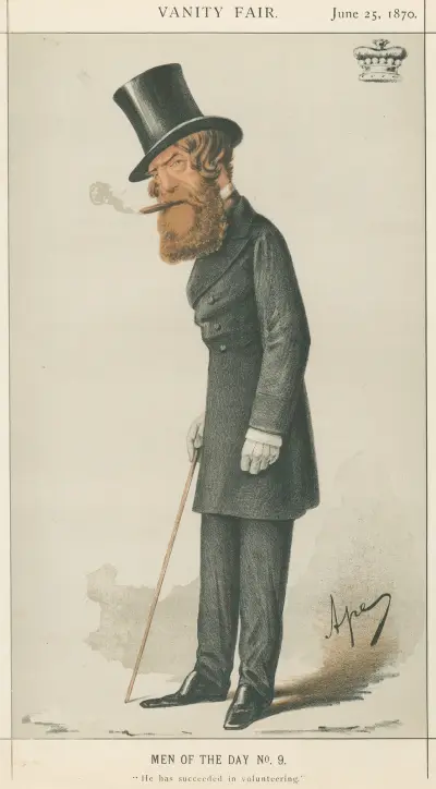 Politiker – „Es ist ihm gelungen, sich freiwillig zu melden“. Viscount Ranelagh, 25. Juni 1870 von Carlo Pellegrini