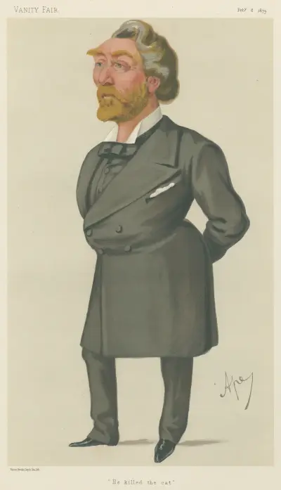 Politicians – ‘He Killed the cat’. Mr. Arthur John Otway. 8 February 1879 av Carlo Pellegrini