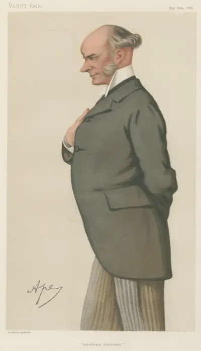 Politicians – ‘heredictary eloquence’. The Rt. Hon. David Plunket. 29 May 1880 av Carlo Pellegrini