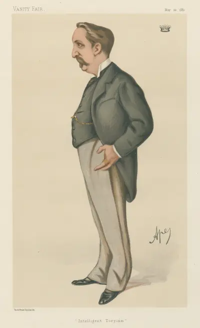 Politiker – „Intelligent Toryism“. Baron Henry De Worms. 22. Mai 1880 von Carlo Pellegrini