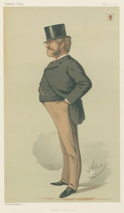 Politicians – ‘Local Taxation.’ Sir Massey Lopes. 15 May 1875, Carlo Pellegrini