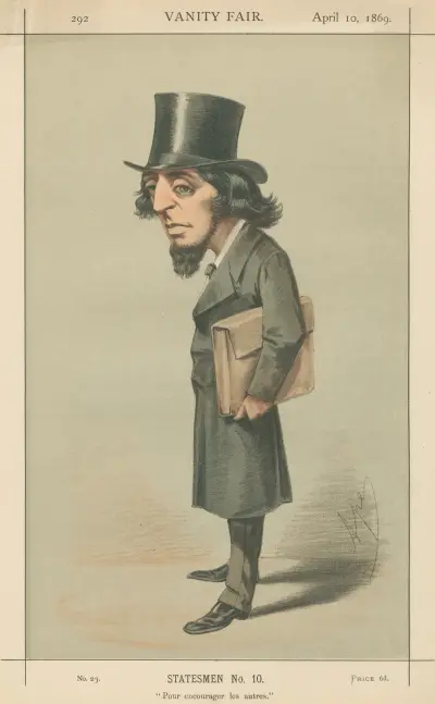 Politiker – „Pour encourager les autres“. The Rt. Hon. James Stansfeld, 10. April 1869 von Carlo Pellegrini