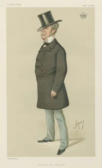Politiker – „Eigentum und Prinzip“. Earl Fitzwilliam. 14. September 1878 von Carlo Pellegrini