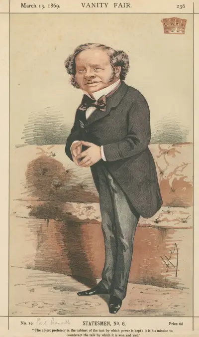 Politiker – „Der fähigste Professor im Kabinett für die Taktik, mit der man die Macht bewahrt…… Earl Granville. 13. März 1869“ von Carlo Pellegrini