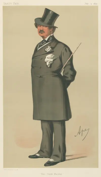 Politicians – ‘The Clerk Marshall.’ Major-Gen. Lord Alfred Henry Paget. 3 June 1875 av Carlo Pellegrini