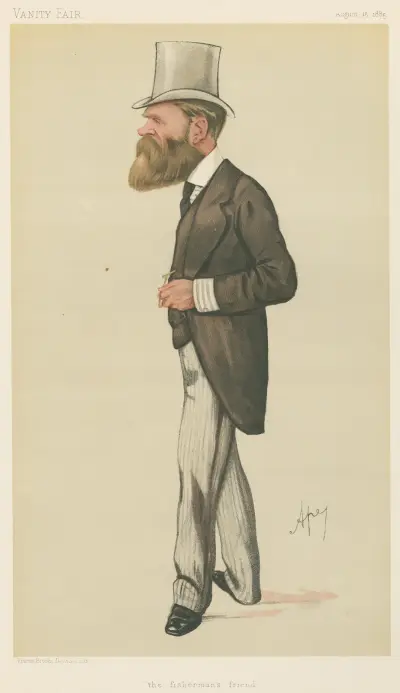 Politicians – ‘The fisherman’s friend’. Mr. Edward Birkbeck. August 15, 1885, Carlo Pellegrini