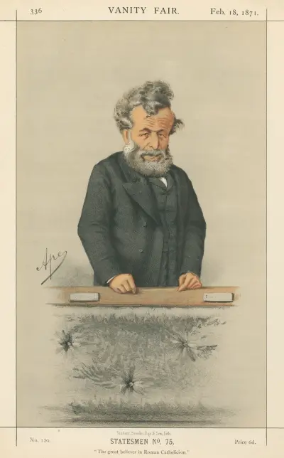 Politiker – „Der große Anhänger des römischen Katholizismus.“ Mr. George Hammond Whalley. 18. Februar 1871 von Carlo Pellegrini