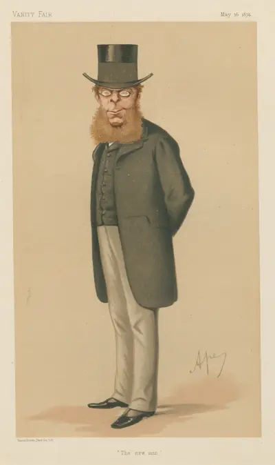 Politiker – 'Den nya mannen'. The Rt. Hon. Richard Assheton Cross. 16 maj 1874 av Carlo Pellegrini