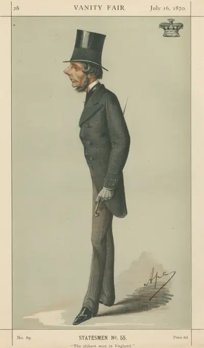 Politiker – „Der reichste Mann Englands“. Der Marquis of Westminster. 16. Juli 1870 von Carlo Pellegrini