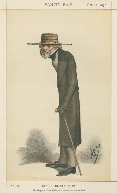 The Diogenes of the Modern Corinthians without his Tub, Thomas Carlyle av Carlo Pellegrini