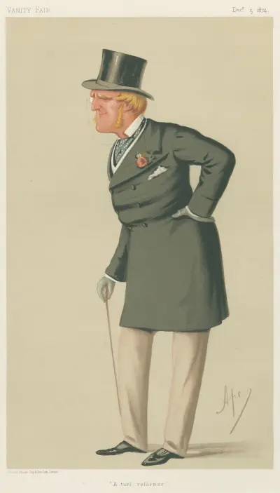 Turf Devotees; ‘A Turf Reformer’, Mr. Henry Chaplin, December 5, 1874 av Carlo Pellegrini