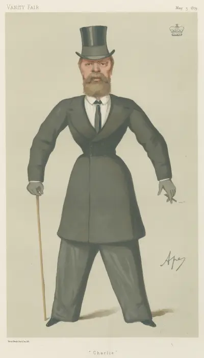 Turf Devotees; ‘Charlie’, Lord Suffield, May 3, 1879 av Carlo Pellegrini