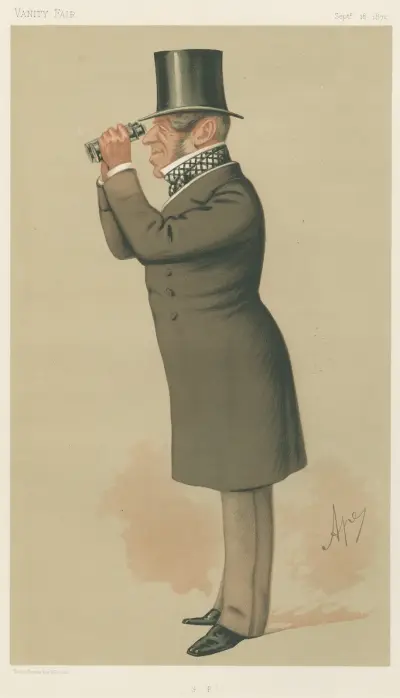 Turf Devotees; ‘G. P.’, Mr. George Payne, September 18, 1875 av Carlo Pellegrini