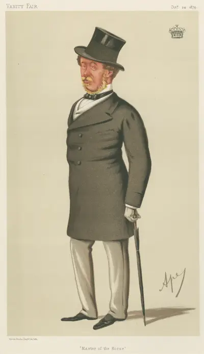Turf Devotees; „Master of the Horse“, The Earl of Bradford, 24. Oktober 1874 von Carlo Pellegrini