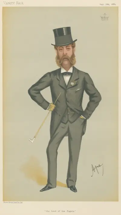 Turf Devotees; ‚The Head of the Pagets‘, der Marquis of Anglesey, 18. September 1880 von Carlo Pellegrini