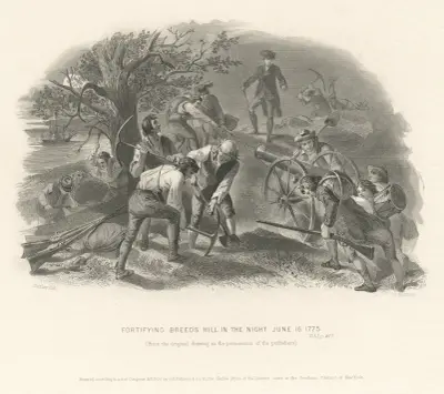 Befästandet av Breed's Hill natten till den 16 juni 1775 av Felix Octavius Carr Darley