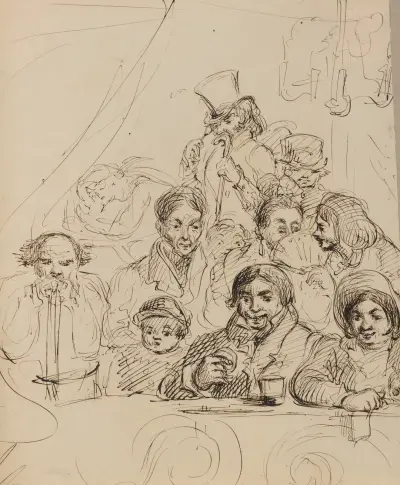 Människor på en bankett av Felix Octavius Carr Darley