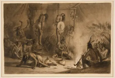 ‘Pohk-hong’ of the Mandan tribe av Felix Octavius Carr Darley
