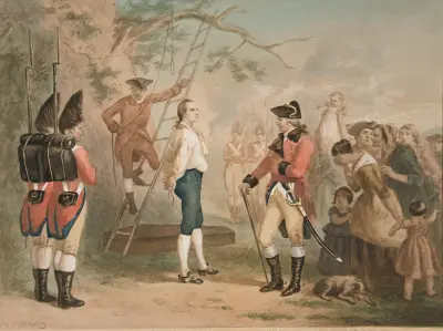 The Last Words of Nathan Hale; The Hanging av Felix Octavius Carr Darley