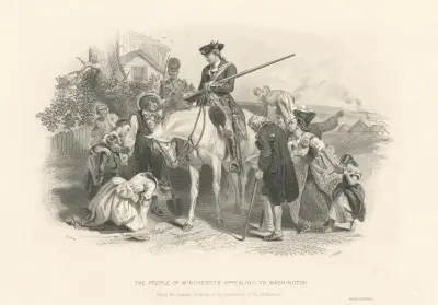 The people of Winchester appealing to Washington. av Felix Octavius Carr Darley