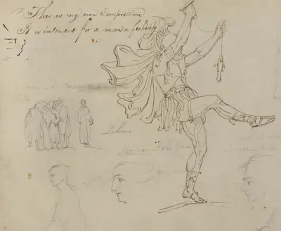 Romersk soldat som fiskar av Felix Octavius Carr Darley