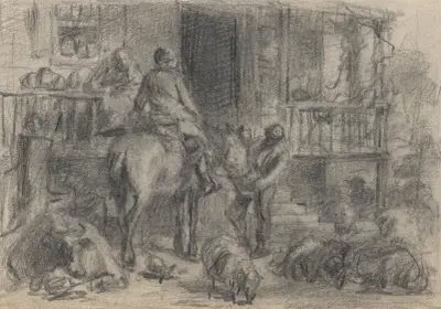 Resenär på ett värdshus av Felix Octavius Carr Darley