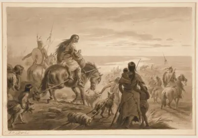 Untitled (Crossing the Plains) av Felix Octavius Carr Darley