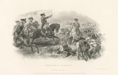 Washington at Monmouth. av Felix Octavius Carr Darley