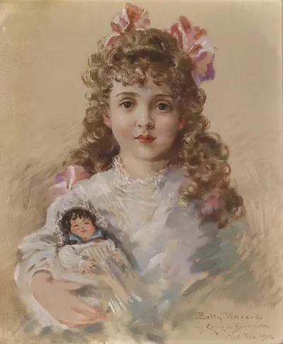 Betty Hazard with her favourite doll av James Carroll Beckwith