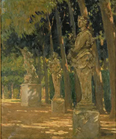 Carrefour at the End of the Tapis Vert, Versailles av James Carroll Beckwith
