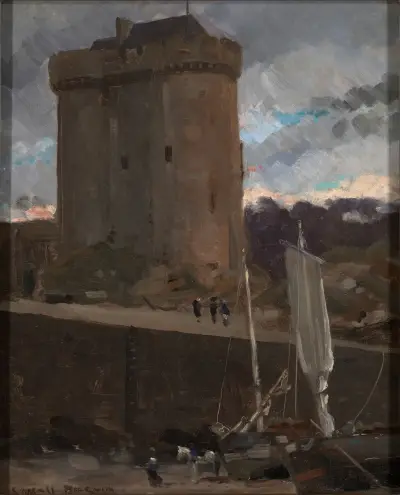La Tour de Solidor at St. Severin, Normandy av James Carroll Beckwith