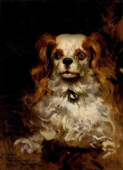 The Duke of Marlborough, Portrait of a Puppy av James Carroll Beckwith