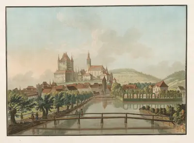 Vue de Thun du Côté du Midi av Caspar Wolf