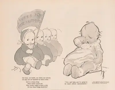 Suffrage kewpies av Rose Cecil O'Neill