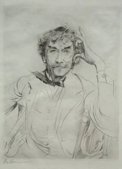 James MacNeill Whistler av Paul César Helleu