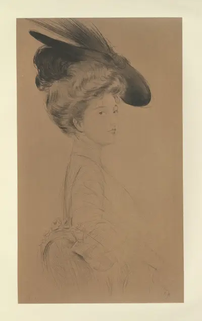 Mademoiselle Gabrielle Dorziat av Paul César Helleu