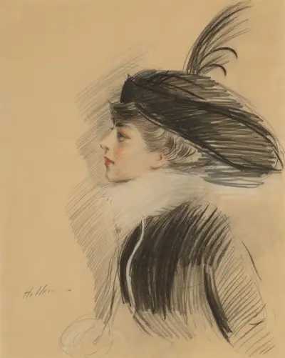 Porträtt av Belle da Costa Greene av Paul César Helleu