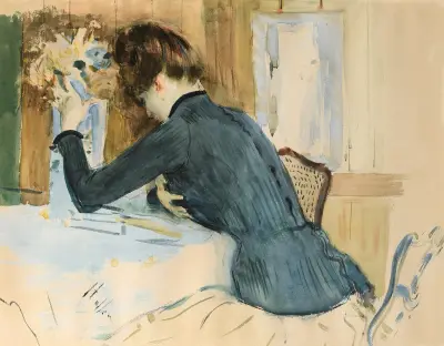 Profile Portrait Of A Young Lady av Paul César Helleu