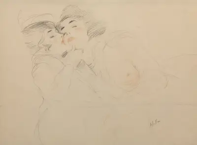 Två kvinnor av Paul César Helleu