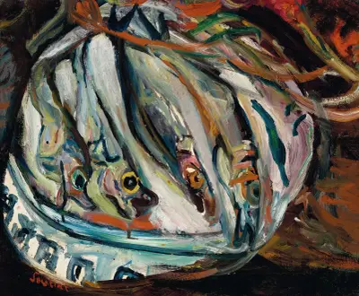 Zátiší s rybami, Chaïm Soutine