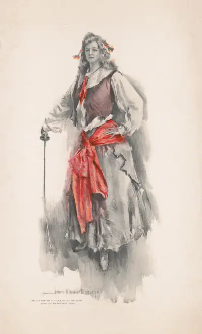 Virginia Harned as ‘Alice of old Vincennes’, 1902 – nr 1 av Howard Chandler Christy