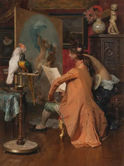 Konstnären och hans modell av Charles Bargue
