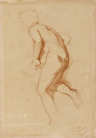 Femme de dos av Charles Chaplin