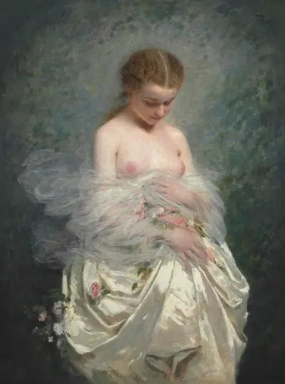 Jeune fille aux seins nus av Charles Chaplin