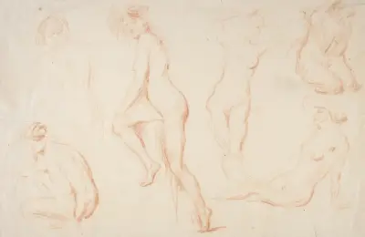 Six Studies of a Female Nude av Charles Chaplin