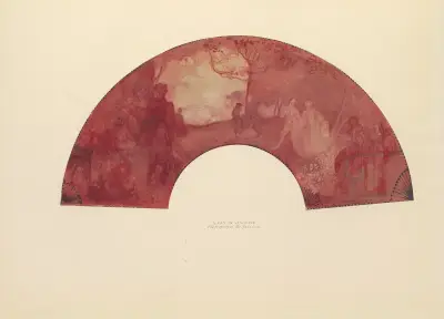 A Fan in Sanguine av Charles Conder