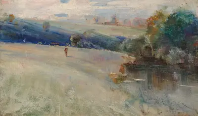 Australiskt landskap av Charles Conder