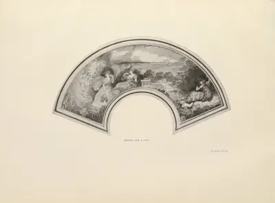 Design for a Fan av Charles Conder
