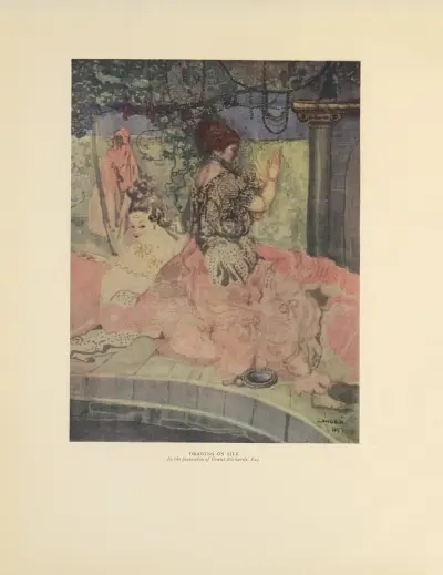 Drawing on Silk av Charles Conder