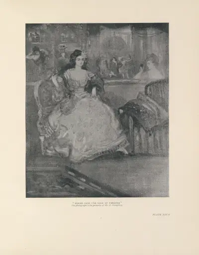 Femme dans une loge au Théâtre av Charles Conder